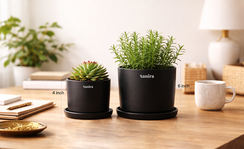 Planter for Desk plants succulents, small herbs