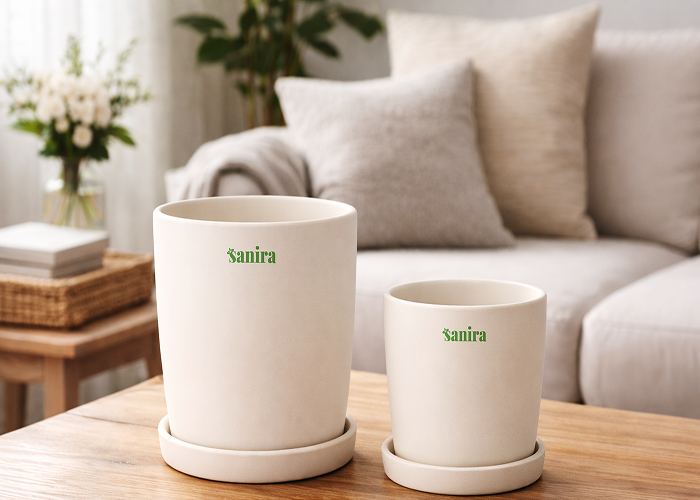 Ceramic Classic Matte Pot – Cream 6-10