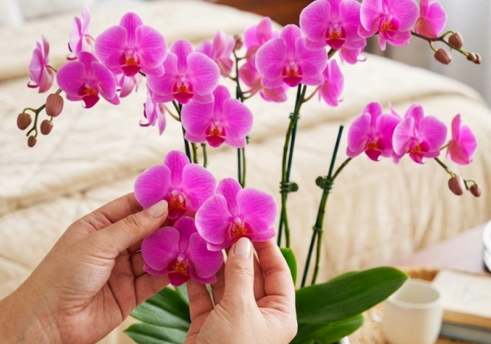 Pink Phalaenopsis (moth orchids)