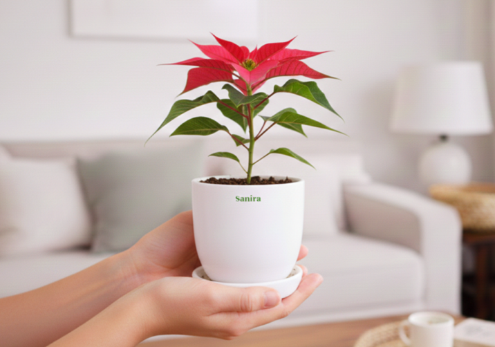 Pink Poinsettia Plant