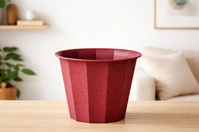The Facet Plastic Pot: Red